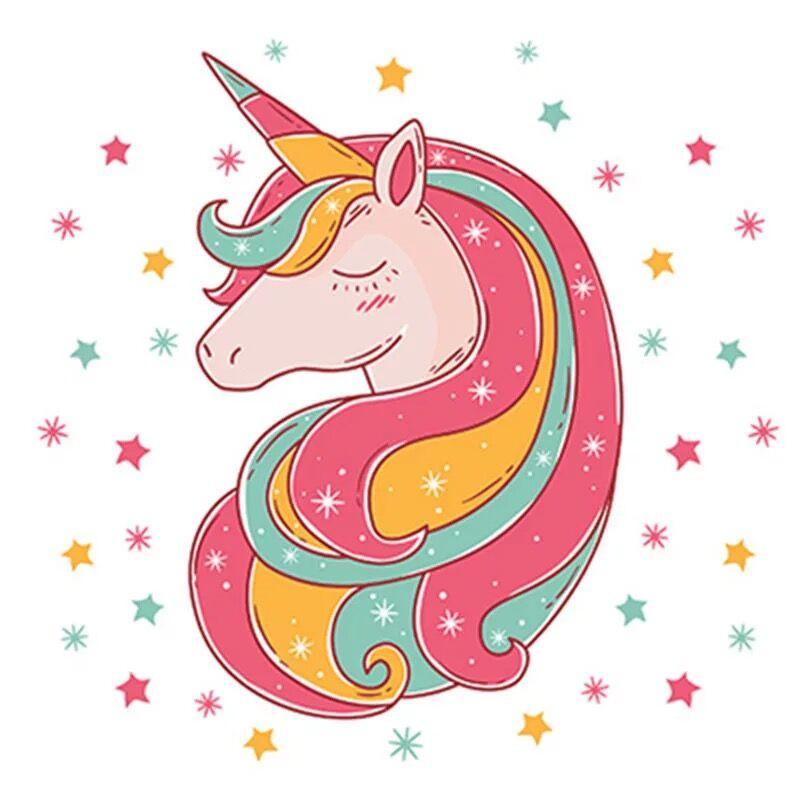 Licorne Colorée Cartoon Peinture par Numéros