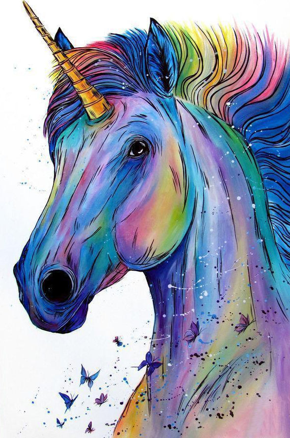 Licorne Colorée Peinture par Numéros