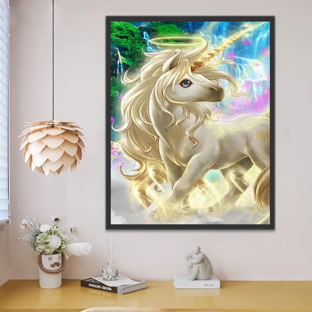 Licorne Dorée Peinture par Numéros