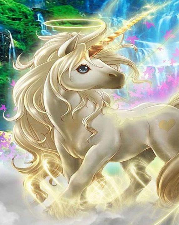 Licorne Dorée Peinture par Numéros