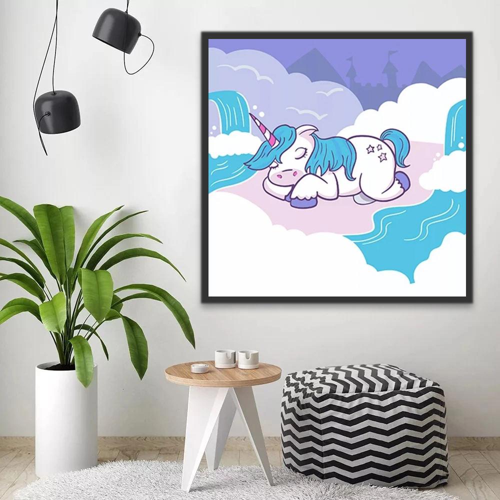Licorne Endormie Peinture par Numéros