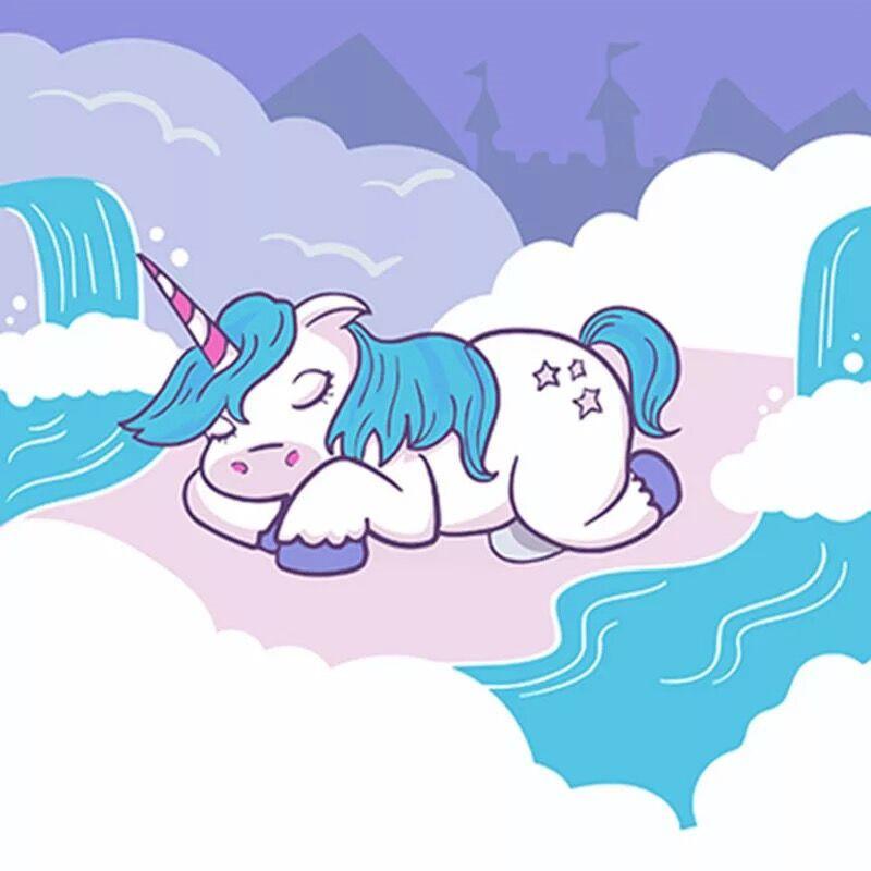 Licorne Endormie Peinture par Numéros