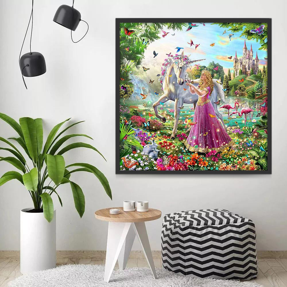 Licorne et Princesse Peinture par Numéros