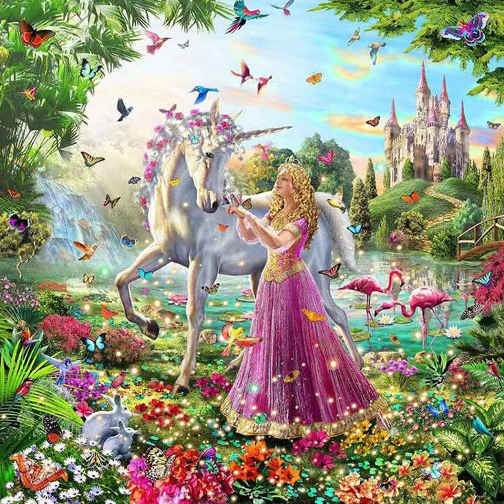 Licorne et Princesse Peinture par Numéros