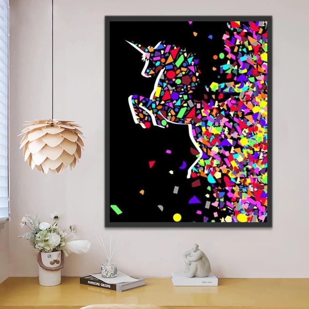 Licorne Mosaïque Peinture par Numéros