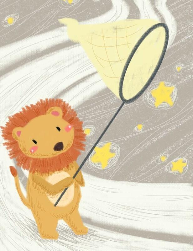 Lion Attrapant les Etoiles Peinture par Numéros