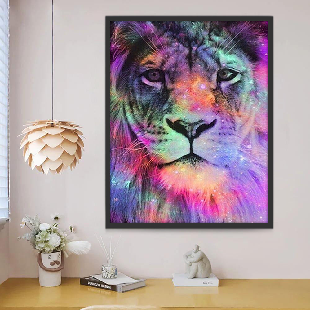 Lion Coloré Peinture par Numéros