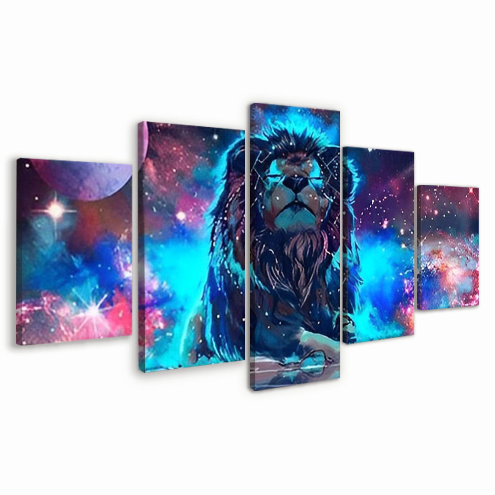 Lion Cyberpunk 5 Partie Peinture par Numéros