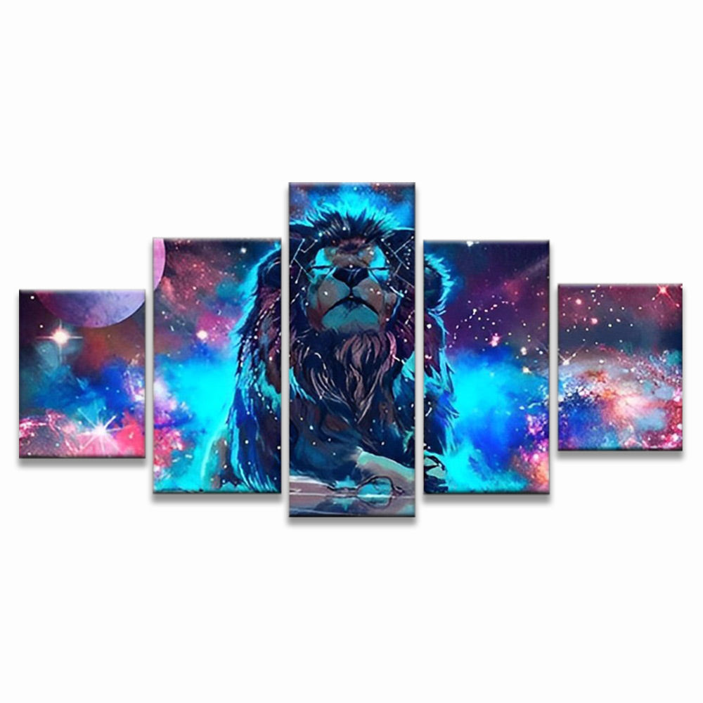 Lion Cyberpunk 5 Partie Peinture par Numéros
