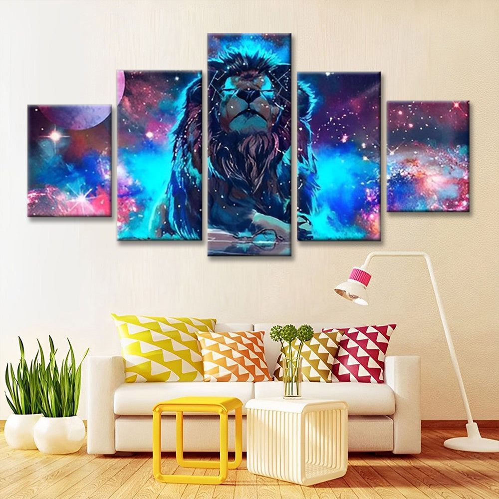 Lion Cyberpunk 5 Partie Peinture par Numéros