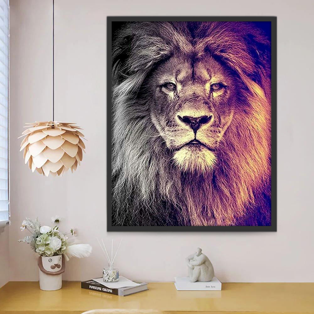 Lion et le Soleil Peinture par Numéros