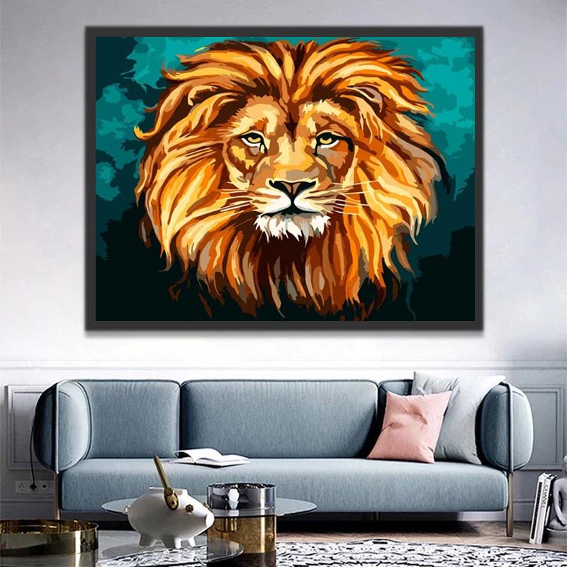 Lion Joli Peinture par Numéros