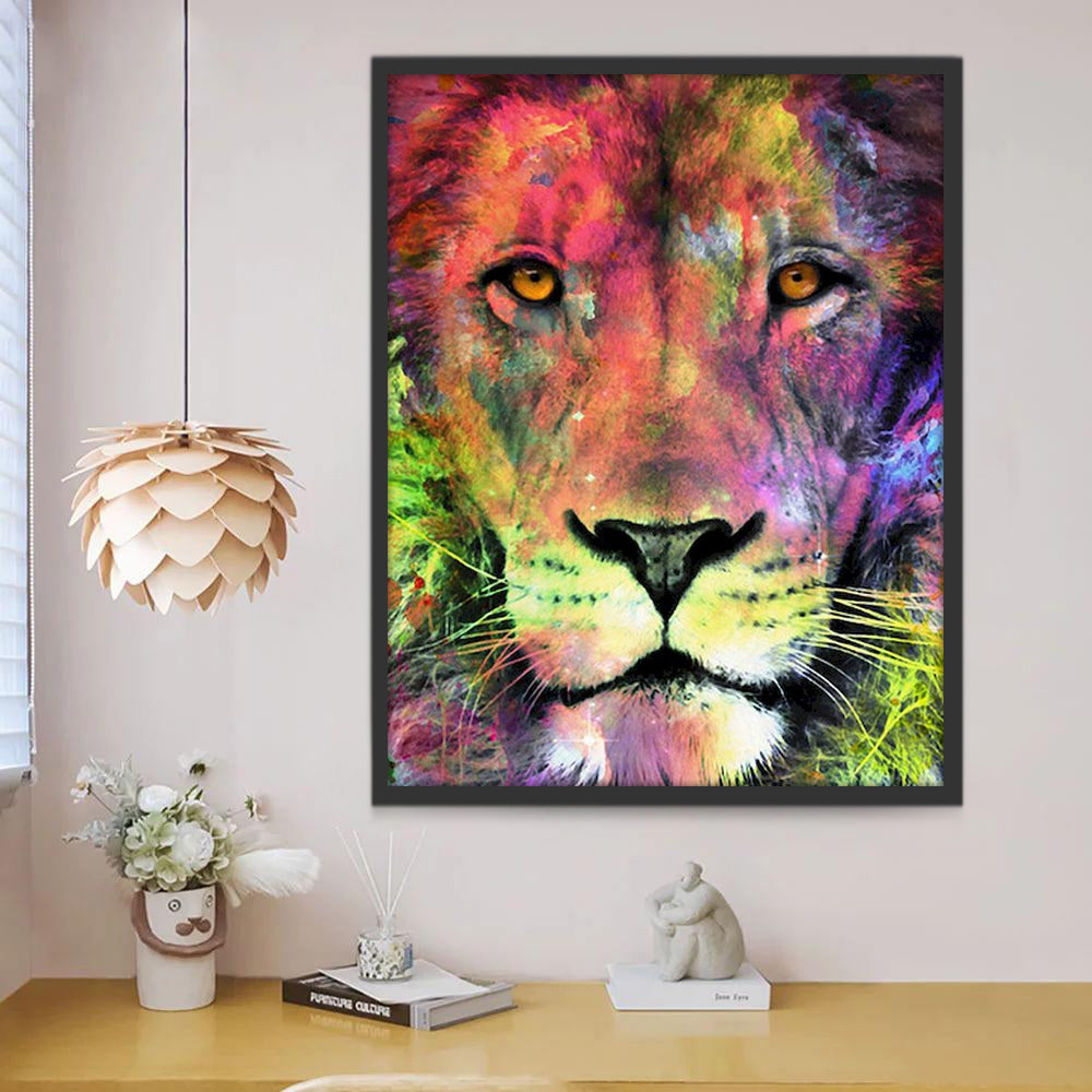 Lion Magnifique Peinture par Numéros