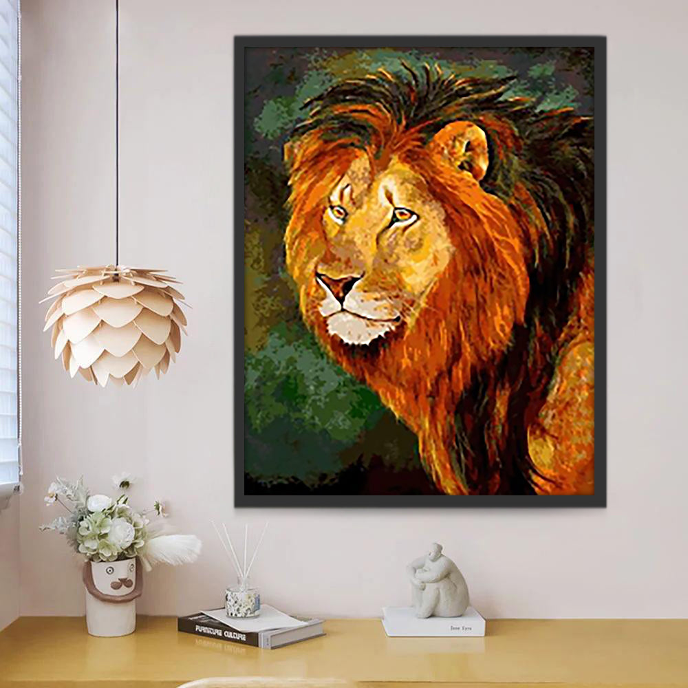 Lion Seul Peinture par Numéros