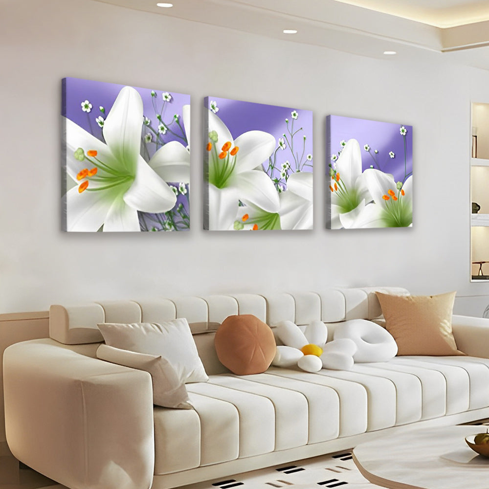 Lis Violet 3 Partie Peinture par Numéros