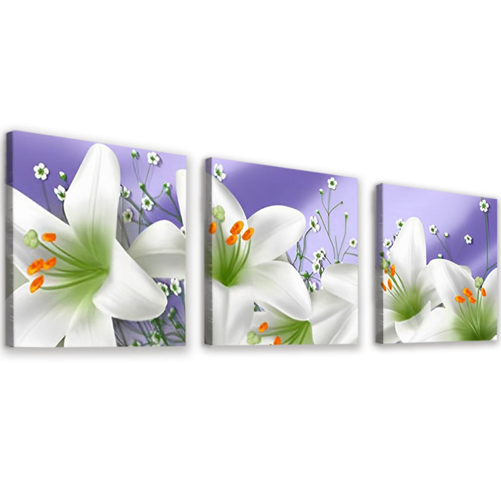 Lis Violet 3 Partie Peinture par Numéros