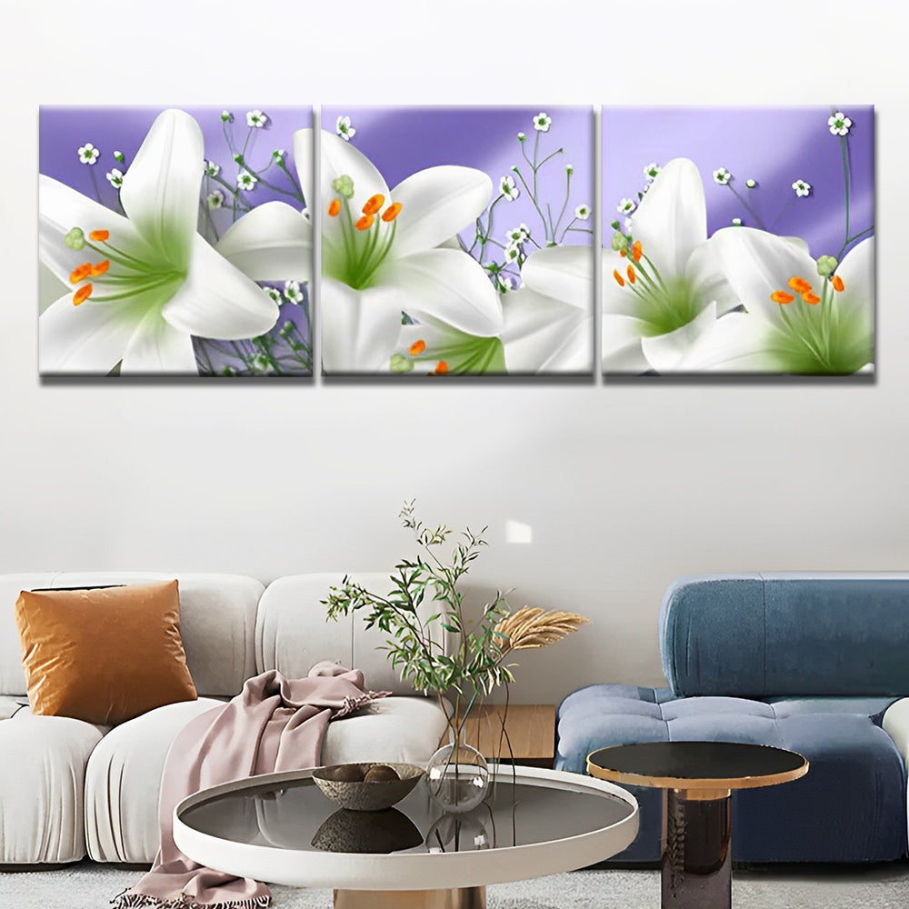 Lis Violet 3 Partie Peinture par Numéros