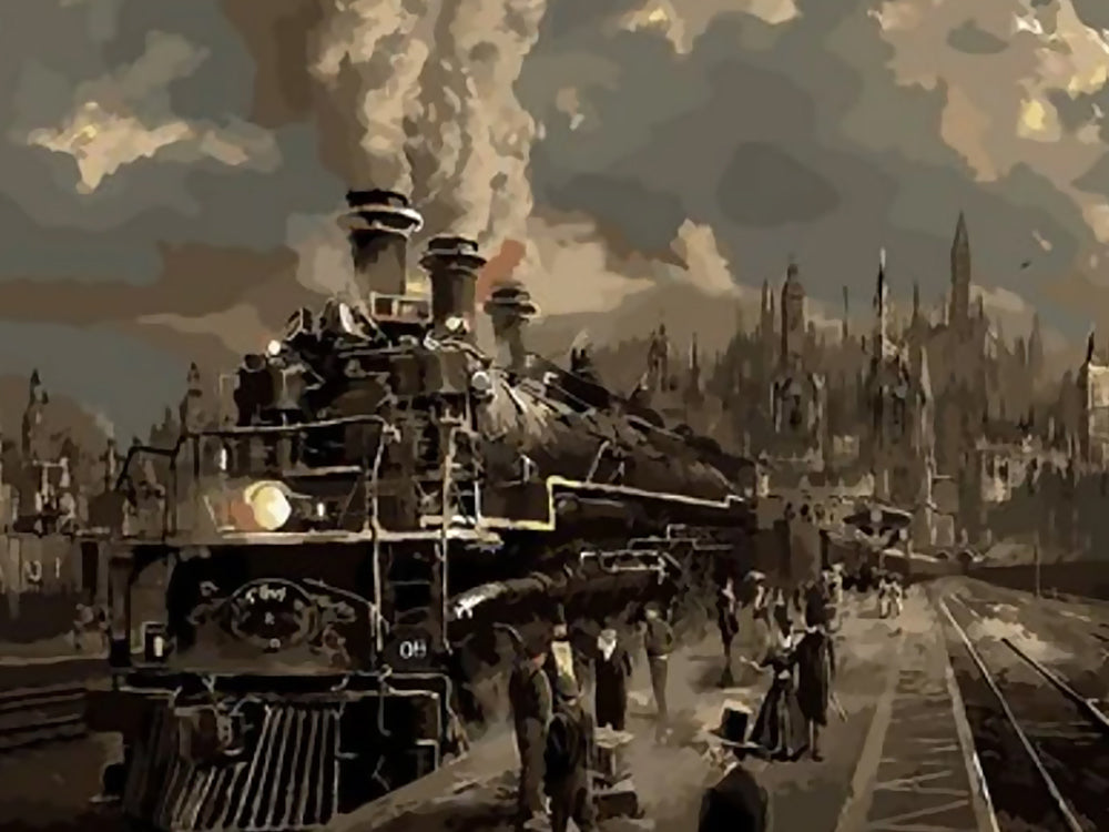 Locomotive à vapeur Peinture par Numéros