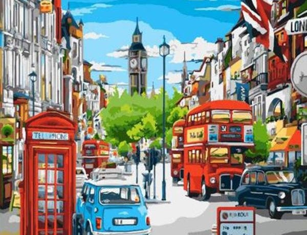 Londres Ville Peinture par Numéros