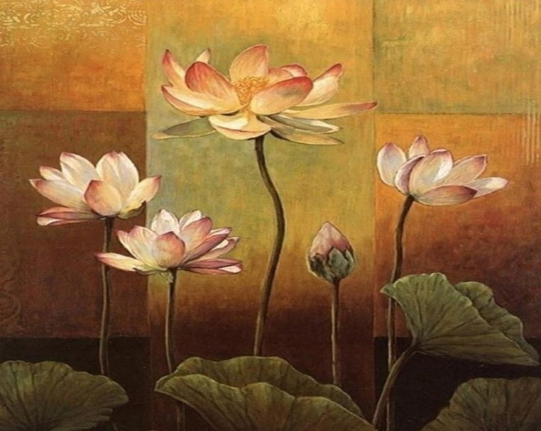 Lotus Dessiné Peinture par Numéros