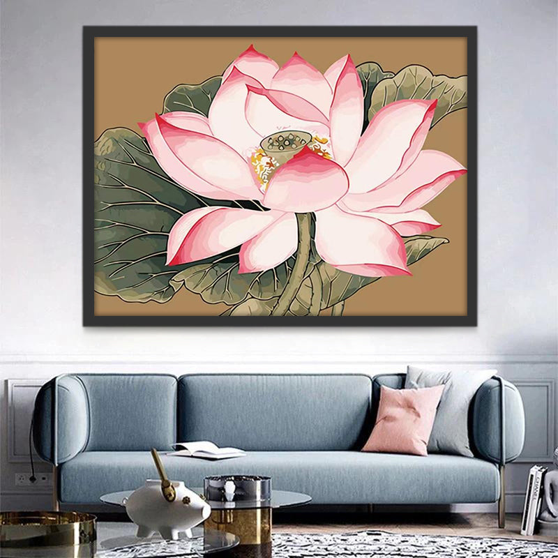 Lotus Fleur Peinture par Numéros