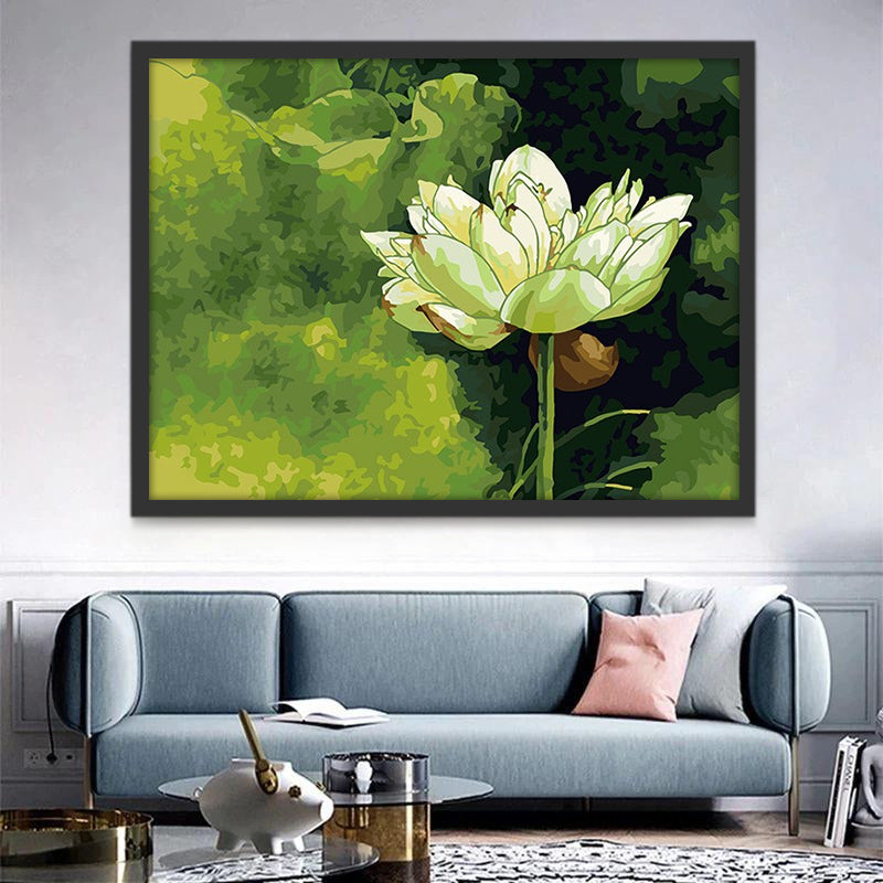 Lotus Vert Peinture par Numéros