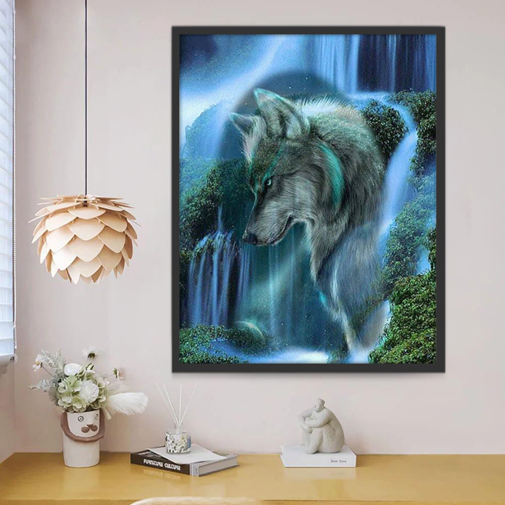 Loup et Chute Peinture par Numéros