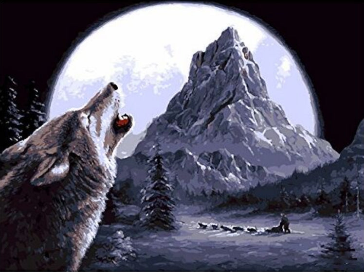 Loup Hurlant et Sommet Peinture par Numéros