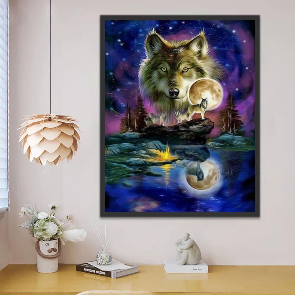 Loup Magique Peinture par Numéros