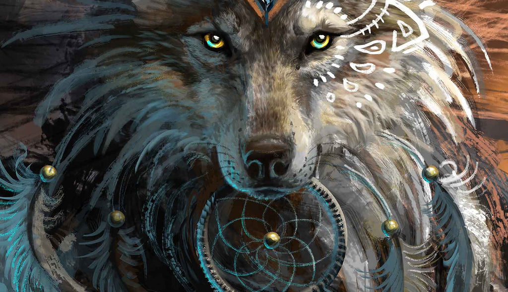 Loup Tribal Peinture par Numéros
