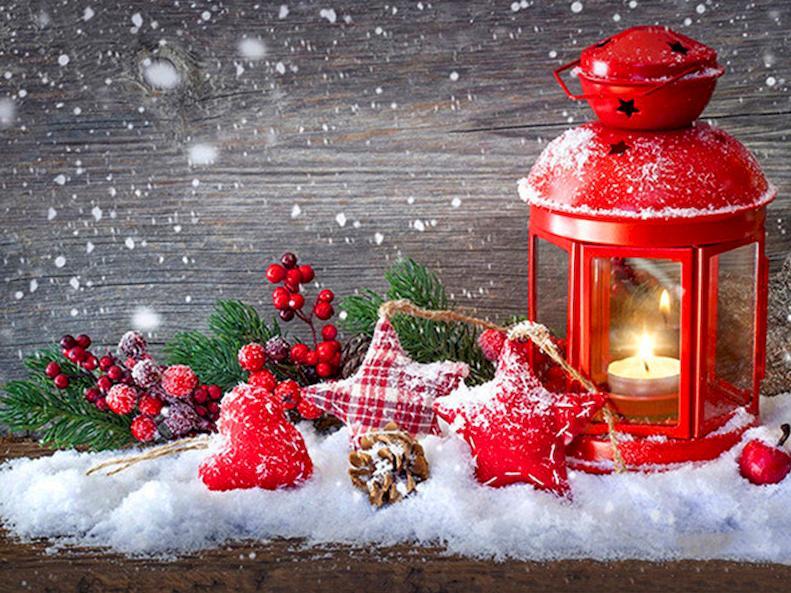 Loupiote Rouge Noël Peinture par Numéros