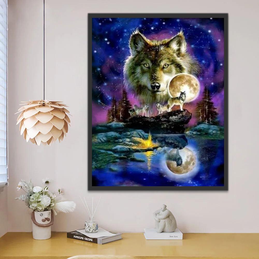 Loups Fantastiques Peinture par Numéros