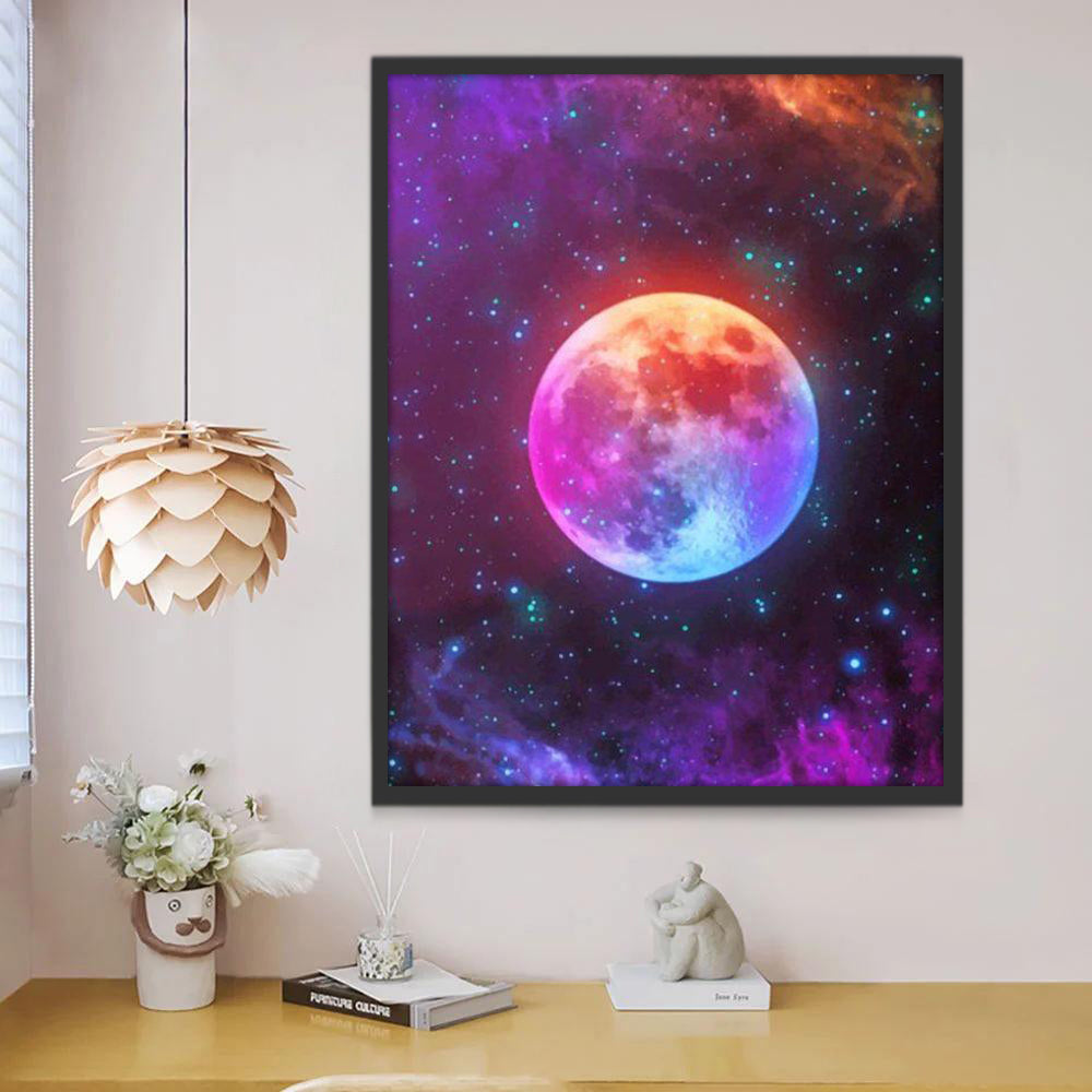 Lune Colorée Peinture par Numéros