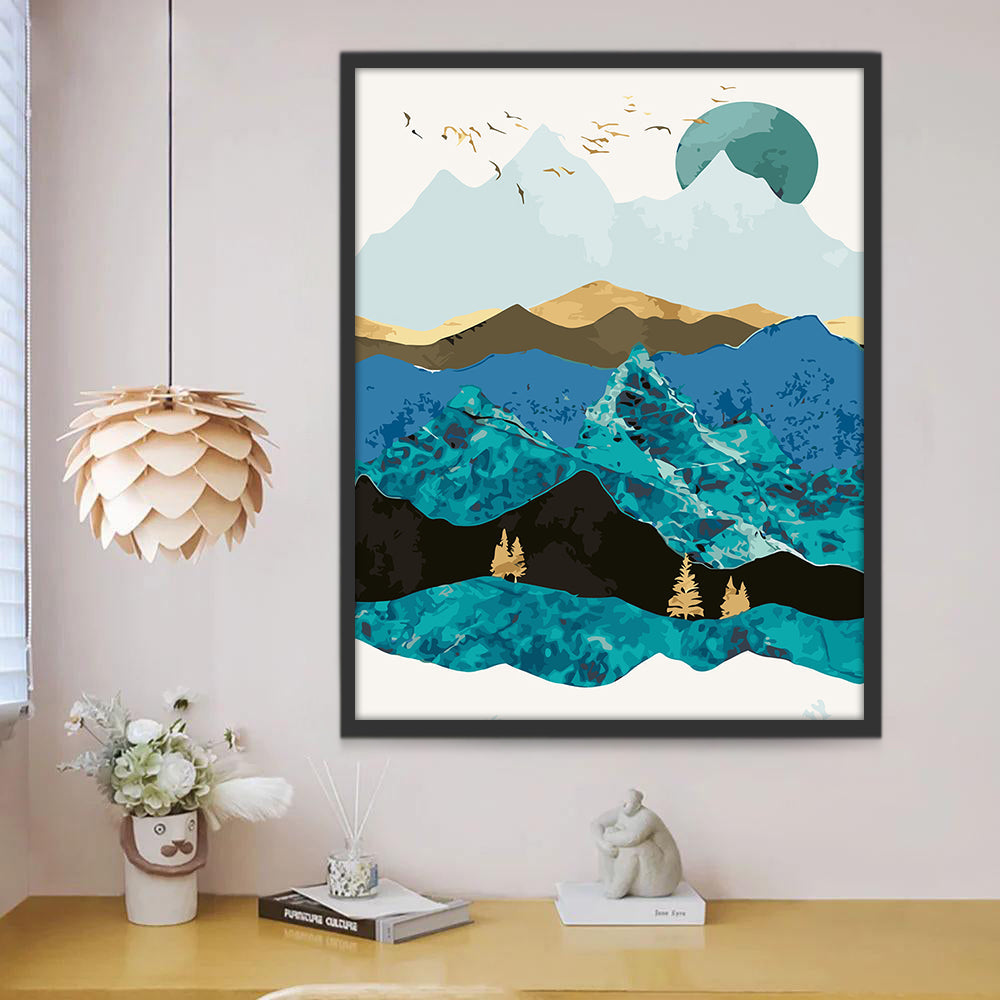 Lune Verte Peinture par Numéros