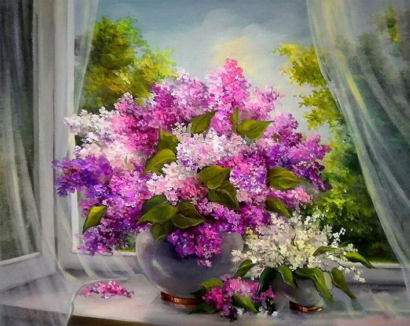 Luxuriance de Fleurs Peinture par Numéros