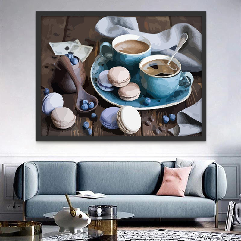 Macarons et Café Peinture par Numéros