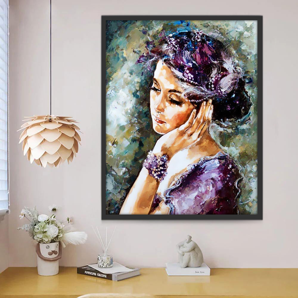 Madame Lilas Peinture par Numéros