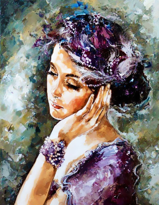 Madame Lilas Peinture par Numéros