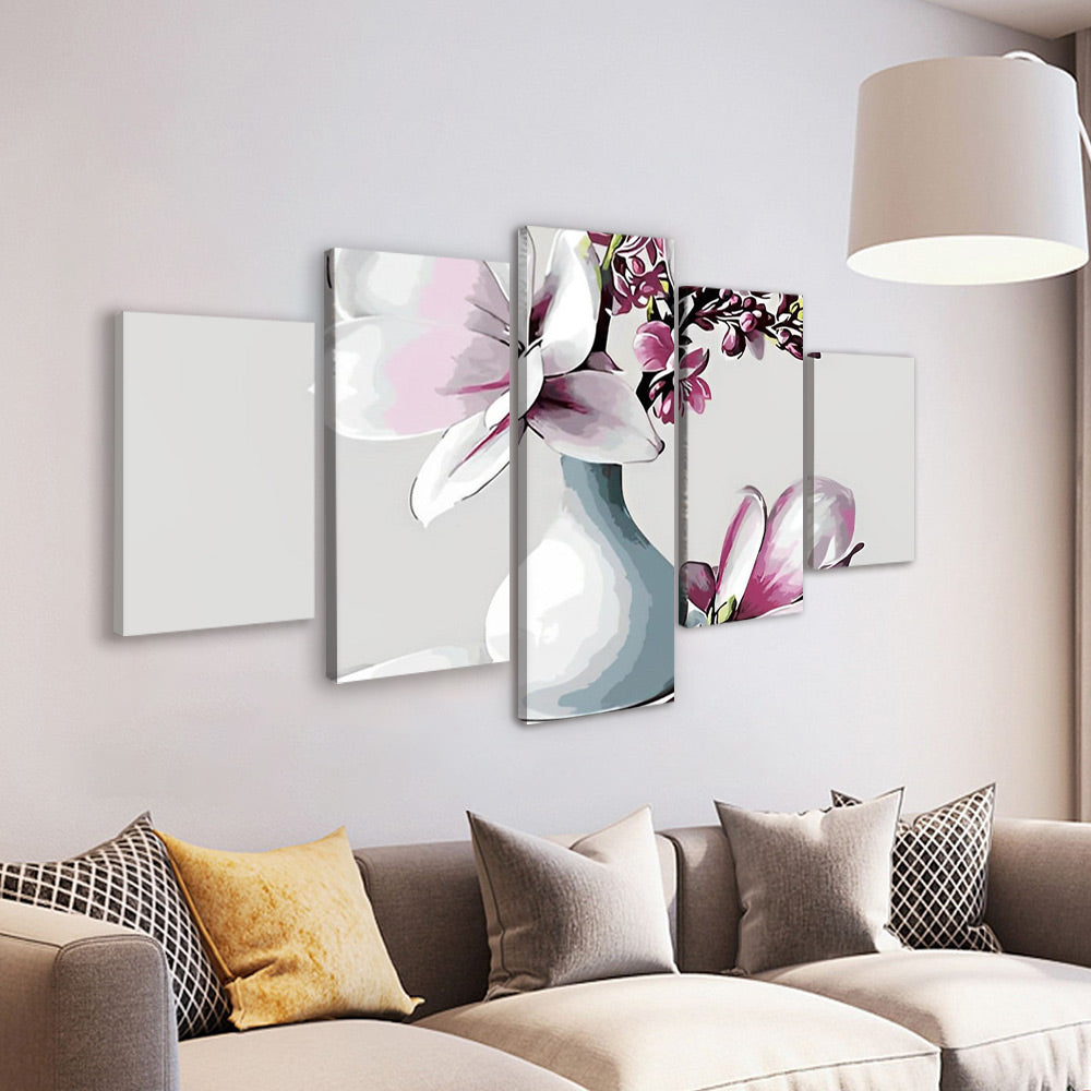 Magnolia 5 Partie Peinture par Numéros