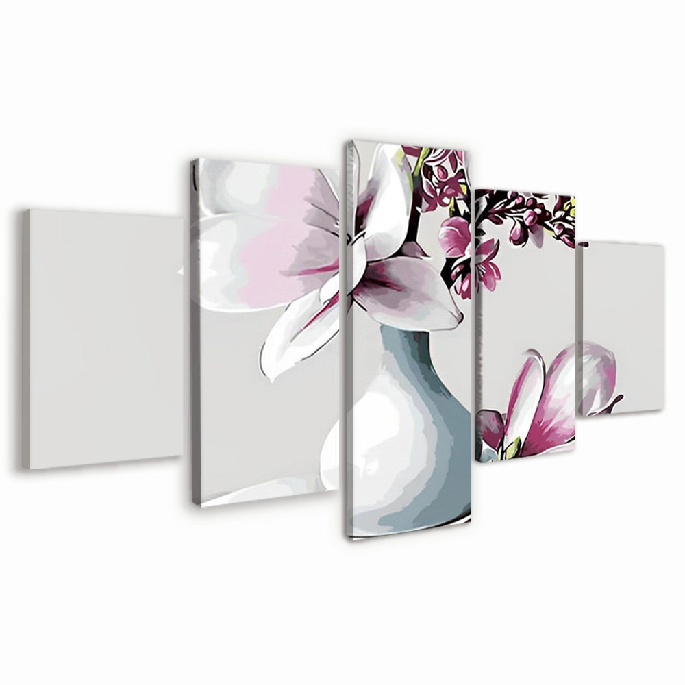 Magnolia 5 Partie Peinture par Numéros