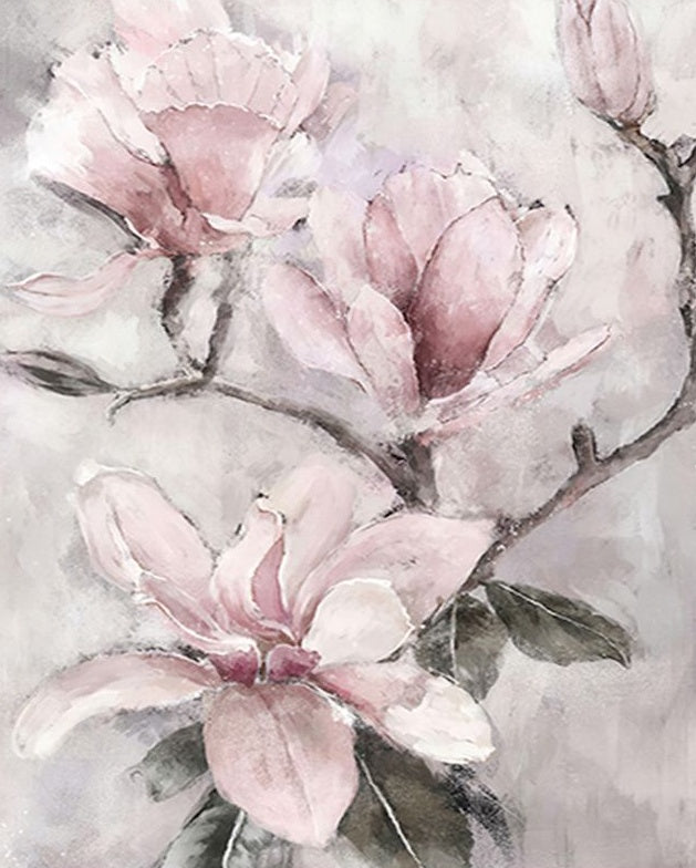Magnolia Blanc Peinture par Numéros
