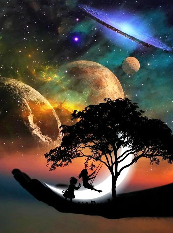 Main de l'Univers Peinture par Numéros
