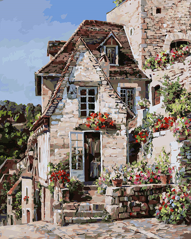 Maison en Pierre Peinture par Numéros