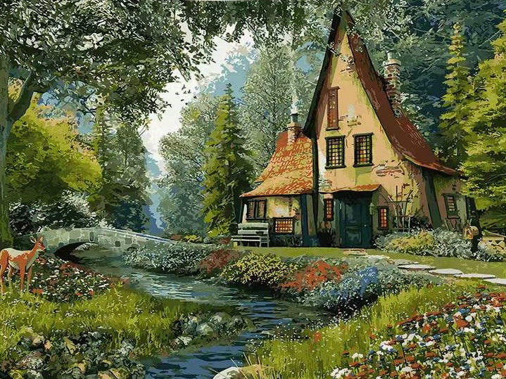 Maison Fantastique Peinture par Numéros