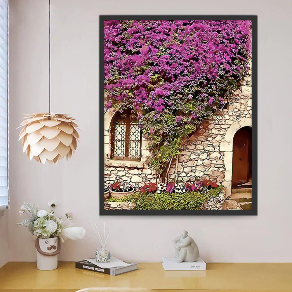 Maison Florale Peinture par Numéros