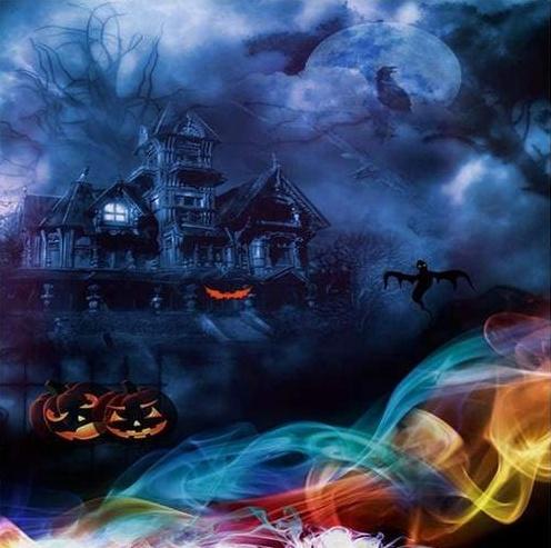Maison hantée d'Halloween Peinture par Numéros