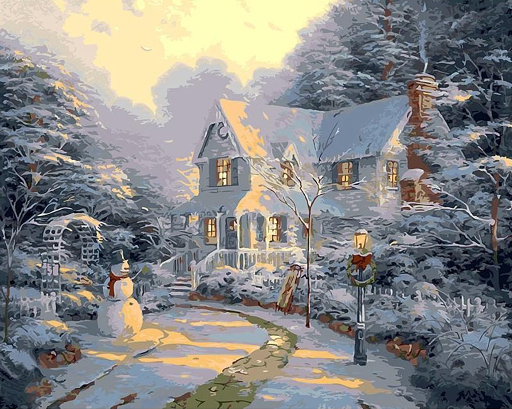 Maison Noël Peinture par Numéros