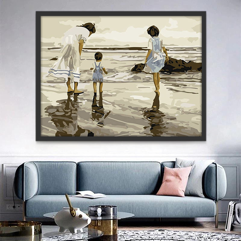 Maman et Enfants Peinture par Numéros