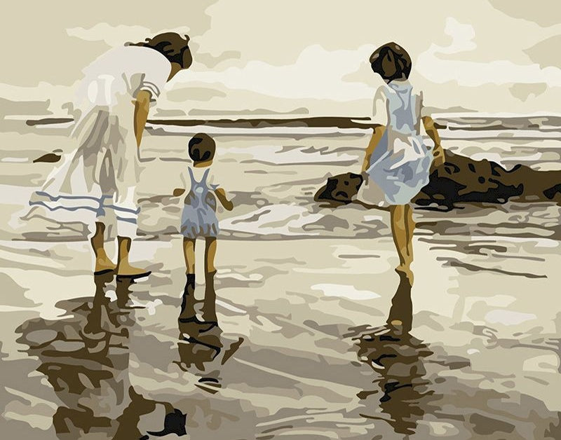 Maman et Enfants Peinture par Numéros