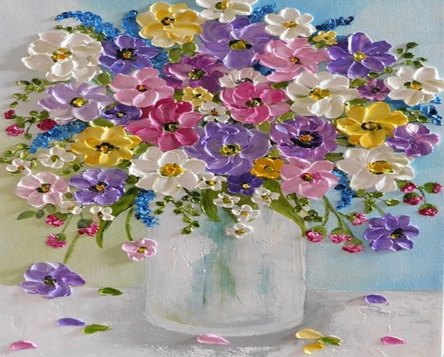 Marguerites Colorées en Crayon Peinture par Numéros